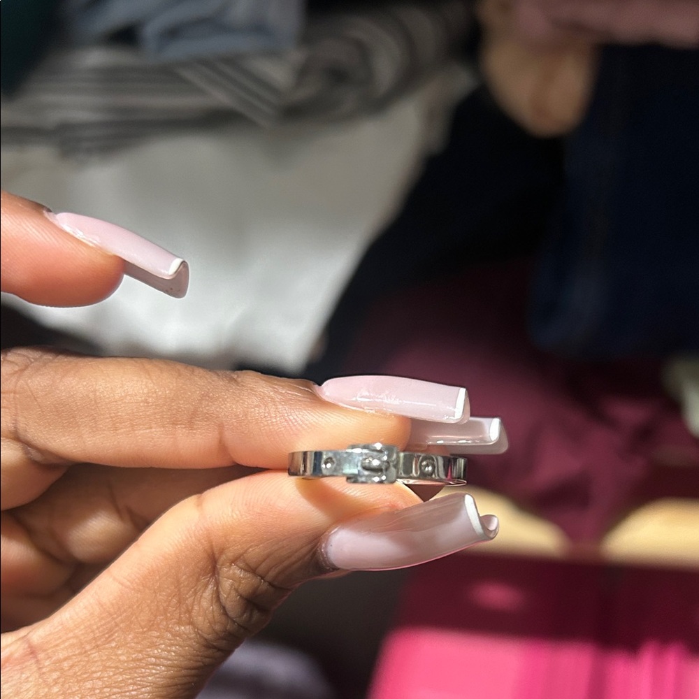 Belt Silver Ring -stainless steel